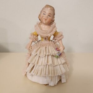 RARE. Vintage Porcelain Doll. Saxon Dresden